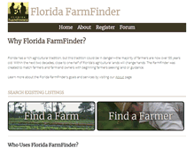 Tablet Screenshot of floridafarmfinder.org